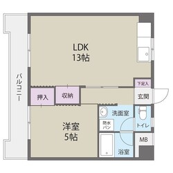 中洲川端駅 徒歩4分 4階の物件間取画像